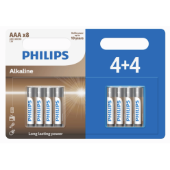 Philips Entry Alkalin AAA Alkalin 4+4 Paket