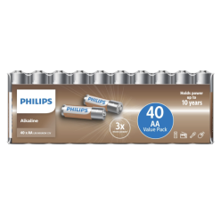 Philips Entry Alkalin AA Pil 40-Folyo Paket