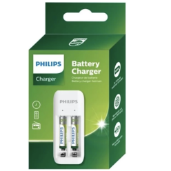 Philips 2 yuvalı temel şarj cihazı, 2 x 700mAh RTU pil ve Micro-USB kablosu ile